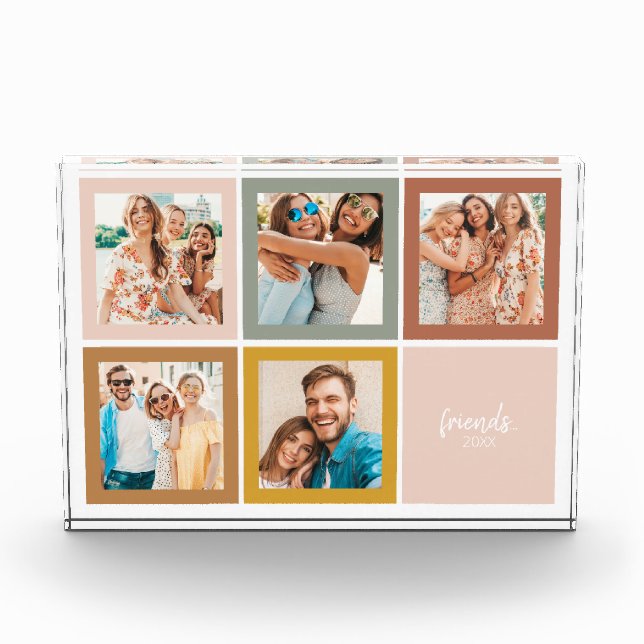 Bloque de fotos mínimo moderno de amigos (Anverso)