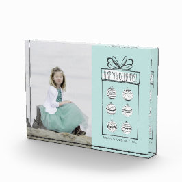 Bloque de fotos navideñas para los ornamentos