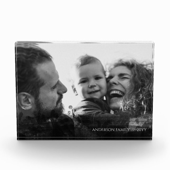 Bloque de fotos superpuestas de resumen de familia (Anverso)