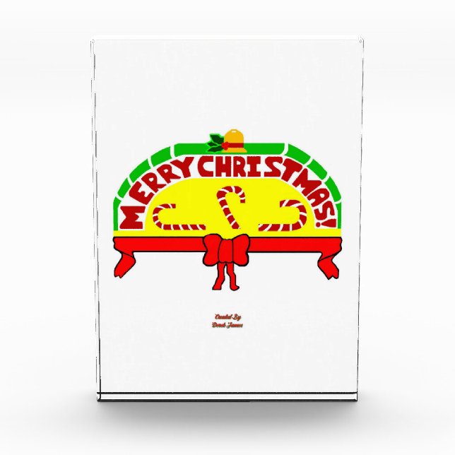 Bloque de fotos vertical de saludos de Navidad (Anverso)