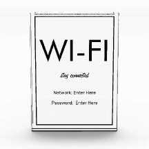Bloque de invitados WIFI blanco básico moderno