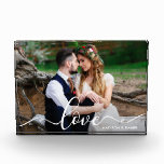 Bloque de la foto de la boda del novio de la novia<br><div class="desc">Bloque de la foto de novia y del novio de la boda del amor</div>
