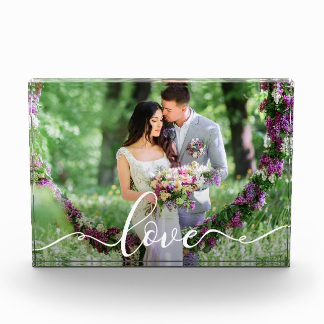 Bloque de la foto de novia y del novio de la boda (Anverso)