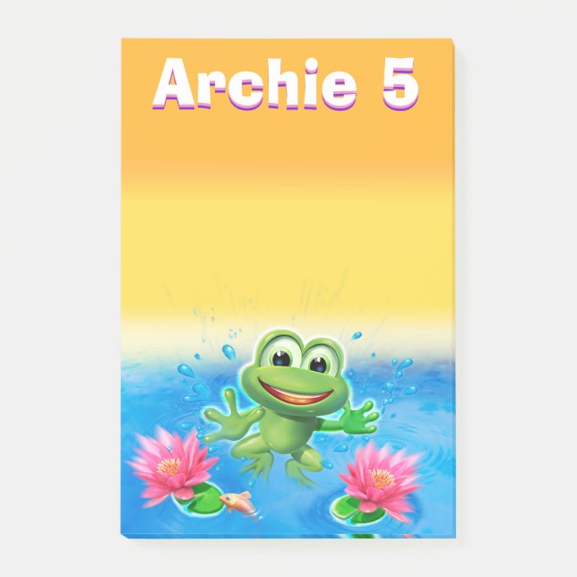 Bloque de notas de Personalizado de rana saltante  (Anverso)