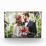 Bloque elegante de la foto de la boda del novio de<br><div class="desc">Bloque elegante de la foto de novia y del novio de la boda del amor</div>