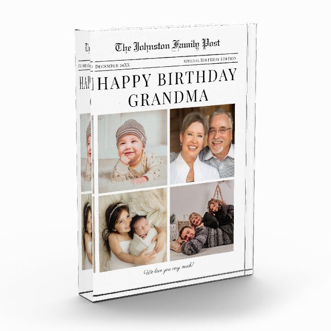 Bloque fotográfico Collage de fotos de cumpleaños  (Izquierda)