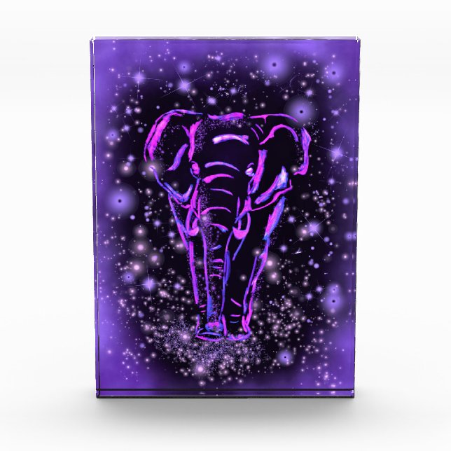 Bloque fotográfico de Elefante Púrpura (Anverso)