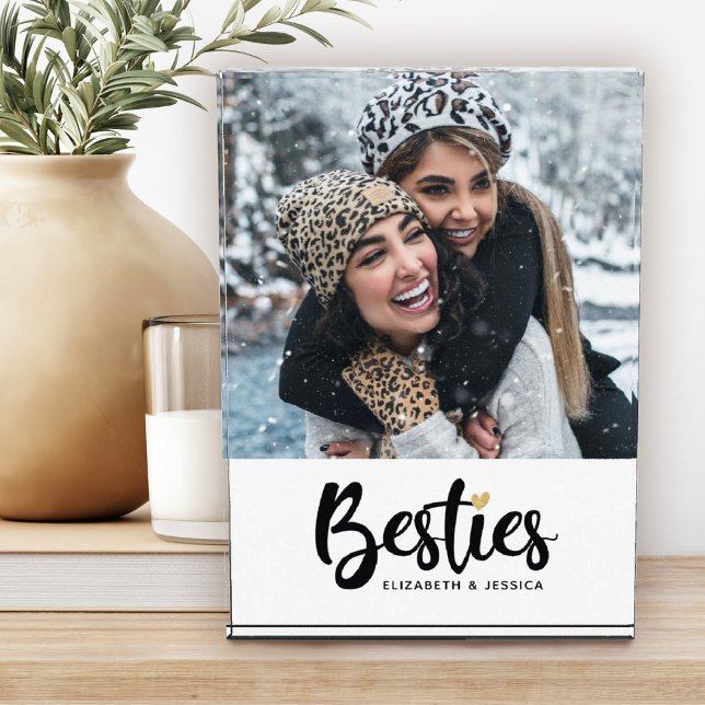 Bloque fotográfico de guiones de los mejores amigo (A cute Besties photo block. Personalize it with your favorite photo and your names.)