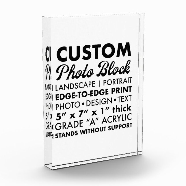 Bloque fotográfico de retrato personalizado de per (Izquierda)