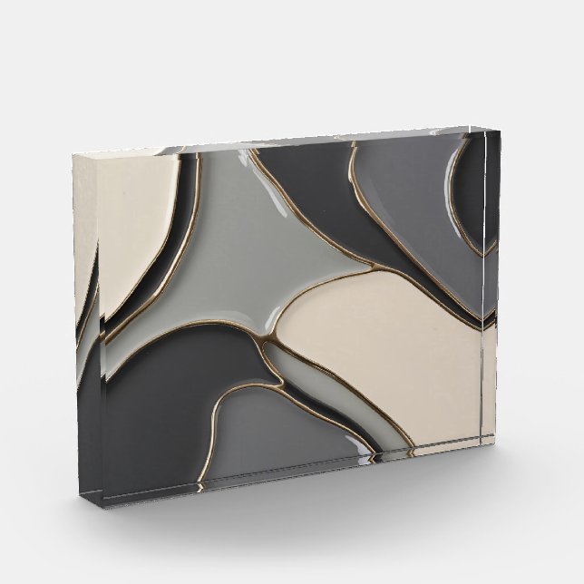 Bloque fotográfico en un gráfico abstracto elegant (Izquierda)