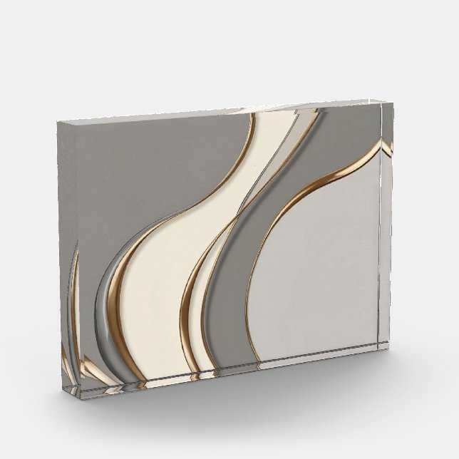 Bloque fotográfico en un gráfico abstracto elegant (Izquierda)