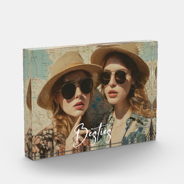 Bloque fotográfico minimalista de amistad con los  (Izquierda)