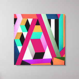 Bloque geométrico arte brillante colorido moda