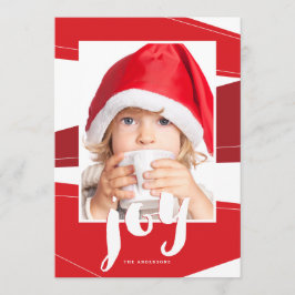 Bloque geométrico | Tarjeta fotográfica Red Joy