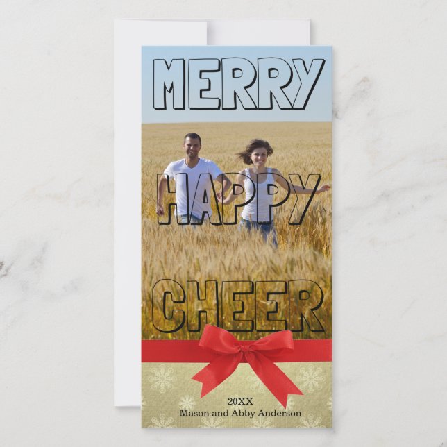 Bloque negro de Feliz Alegre - Tarjeta de foto (Anverso)