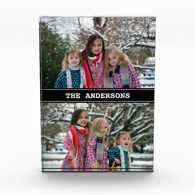 Bloque nombrado personalizado de la foto del (Anverso)