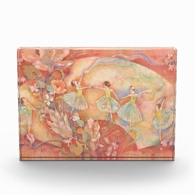 Bloque Para Fotos はい、承知いたしました。「虹の踊り」の作品をZazzleのフォトブロックとして販売するための、魅力的 (Anverso)