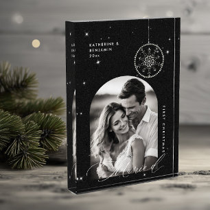 Bloque Para Fotos 1.ᵉʳ Navidades casados con copos de nieve regalo d