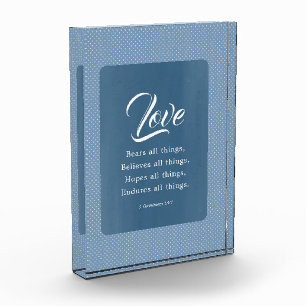 Bloque Para Fotos 1 Corintios 13:7 El Amor Todo Lo Soporta