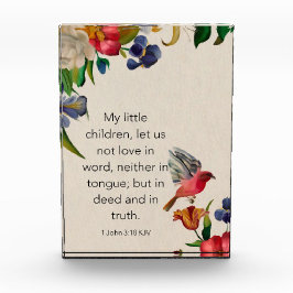 Bloque Para Fotos 1 John 3:18 KJV