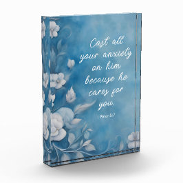 Bloque Para Fotos 1 Peter 5:7 Biblia Verse imagen