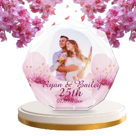 Bloque Para Fotos 25th Wedding Anniversary Cherry Blossom Design