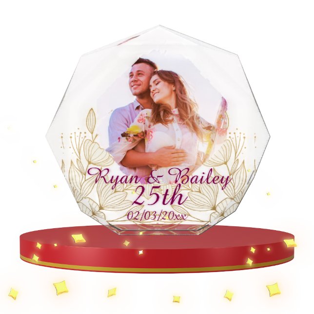 Bloque Para Fotos 25th Wedding Anniversary Spring Flowers Design (Subido por el creador)