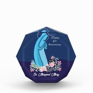 Bloque Para Fotos 45° Aniversario de la flor rosa monja de la vida r