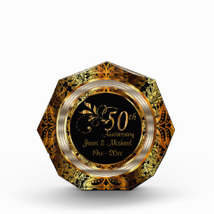 Bloque Para Fotos 50° Aniversario del Boda Paisley de Oro