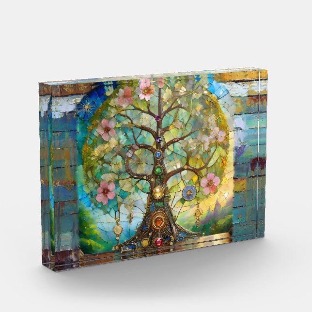 Bloque Para Fotos 7 Chakra Blossoming Tree Of Life (Izquierda)