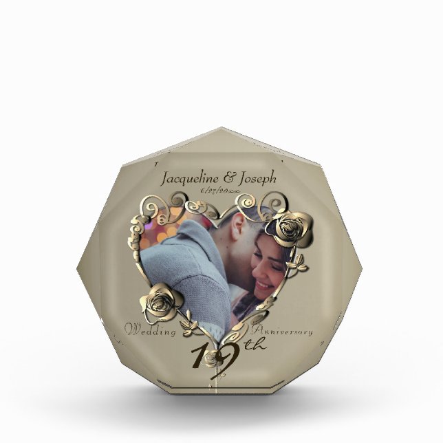 Bloque Para Fotos 8.º 19º Aniversario Boda (Anverso)