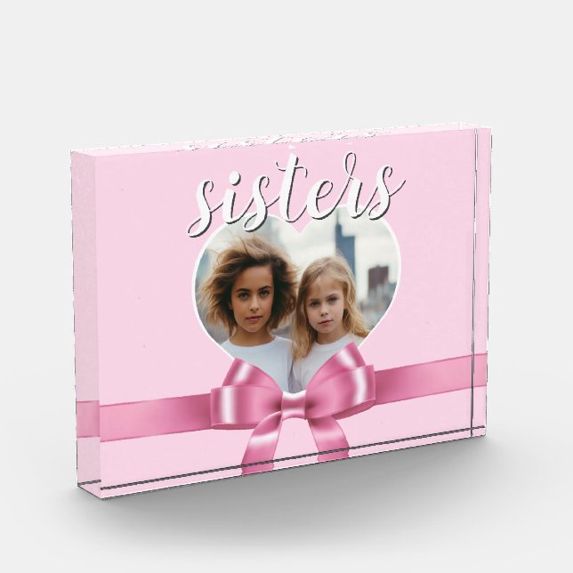 Bloque Para Fotos A personalized heart template - sisters (Izquierda)