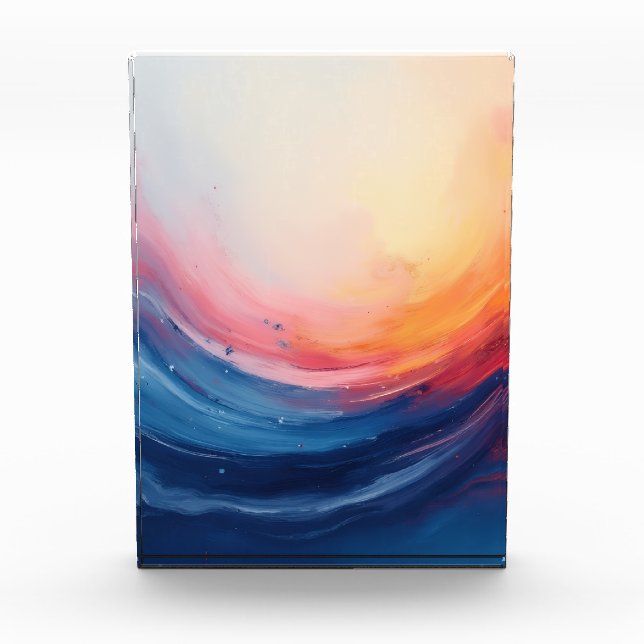 Bloque Para Fotos Abstract Swirl of Warmth and Depth (Anverso)