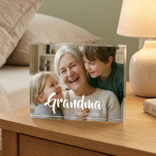 Bloque Para Fotos Abuela Personalizada Establecida Letra Moderna