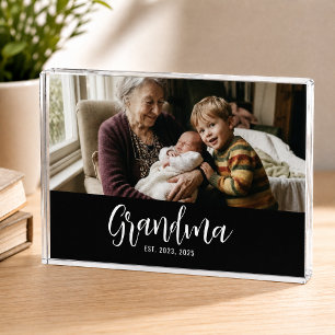 Bloque Para Fotos Abuela Personalizada Establecida Letra Moderna 