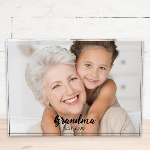 Bloque Para Fotos Abuela personalizada estableció la escritura moder