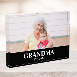 Bloque Para Fotos Abuela Personalizada Moderna Negrita Establecida