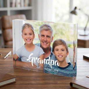 Bloque Para Fotos Abuelo personalizado Establecido guión moderno