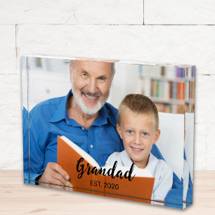 Bloque Para Fotos Abuelo Personalizado Establecido Moderno Script