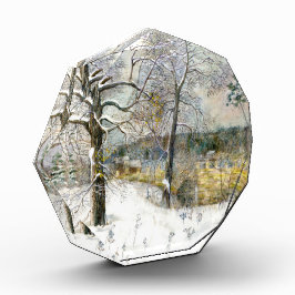 Bloque Para Fotos acuarela de puente de invierno