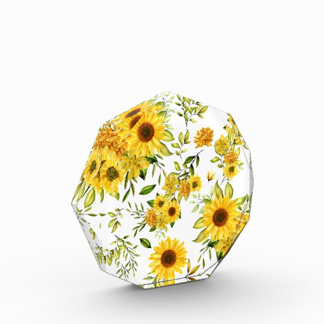 Bloque Para Fotos Acuarela Girasol 8 (Izquierda)