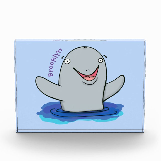 Bloque Para Fotos Adorable feliz ilustracion personalizado de marsop (Anverso)