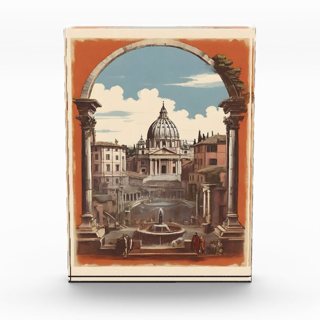 Bloque Para Fotos Afiche de Roma (Anverso)