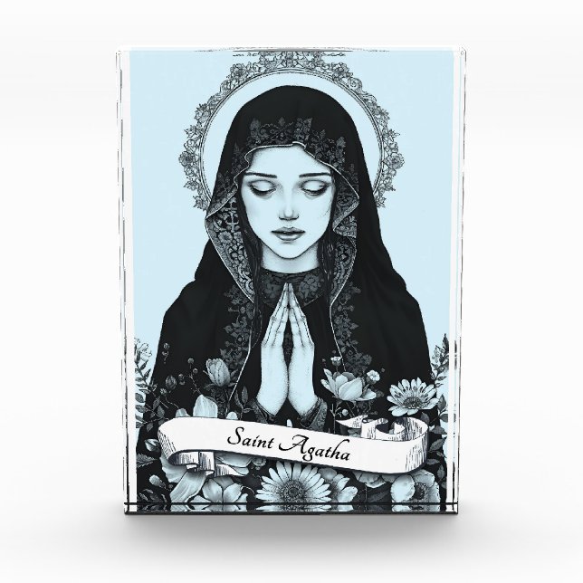 Bloque Para Fotos Agatha de Sicilia patrona de enfermeras (Anverso)