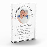 Bloque Para Fotos Agradecimiento de padres increíbles de recién casa<br><div class="desc">Agradecimiento de padres increíbles de recién casados en boda. Los padres de la feliz pareja se sentirán muy conmovidos al recibir este maravilloso mensaje que les muestra cuánto significan para ustedes en su día de boda. En el encabezado principal, el Premio a los padres increíbles rodea su foto favorita de...</div>