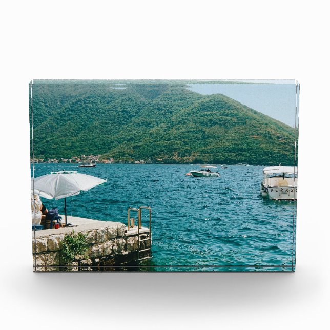 Bloque Para Fotos Aguas turquesas de Perast - Montenegro (Anverso)