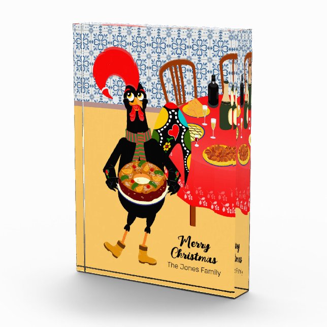 Bloque Para Fotos Al gallo portugués le encanta el pastel de rey (Derecha)