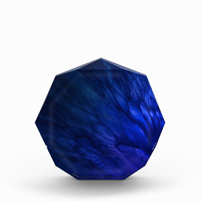 Bloque Para Fotos Alas místicas con plumas azules profundas (Anverso)