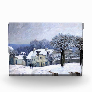 Bloque Para Fotos Alfred Sisley Place du Chenil en Marly, nieve