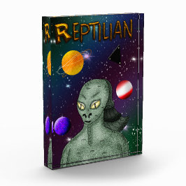 Bloque Para Fotos Alien Reptilia con el espacio ultraterrestre